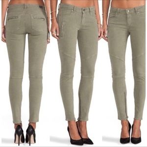 Paige green skinny jeans size 27